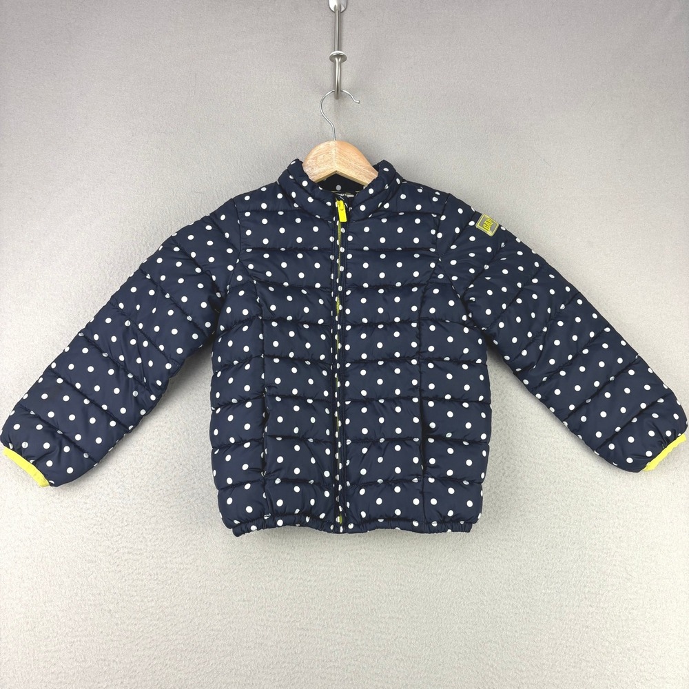 Baby Gap Polka Dot Puffer Jacket Kids 5T‎ Navy Blue Casual Lightweight Coat